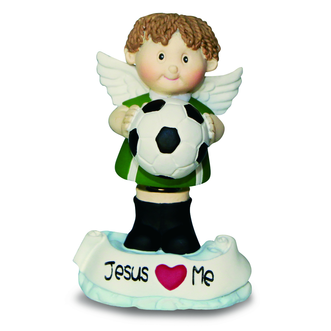Angel Buddy Soccer Boy Bobble Head Figurine (2x2mm)