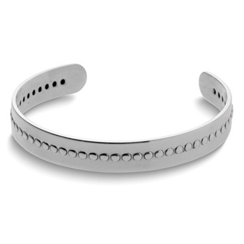 Empire Sterling Silver Beaded Baby Cuff Bangle with Gift Box