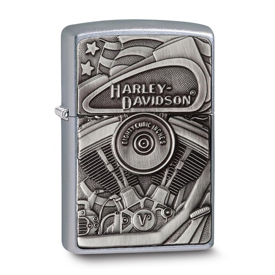Zippo Harley Davidson Street Chrome Hidden Eagle Lighter - Quality 