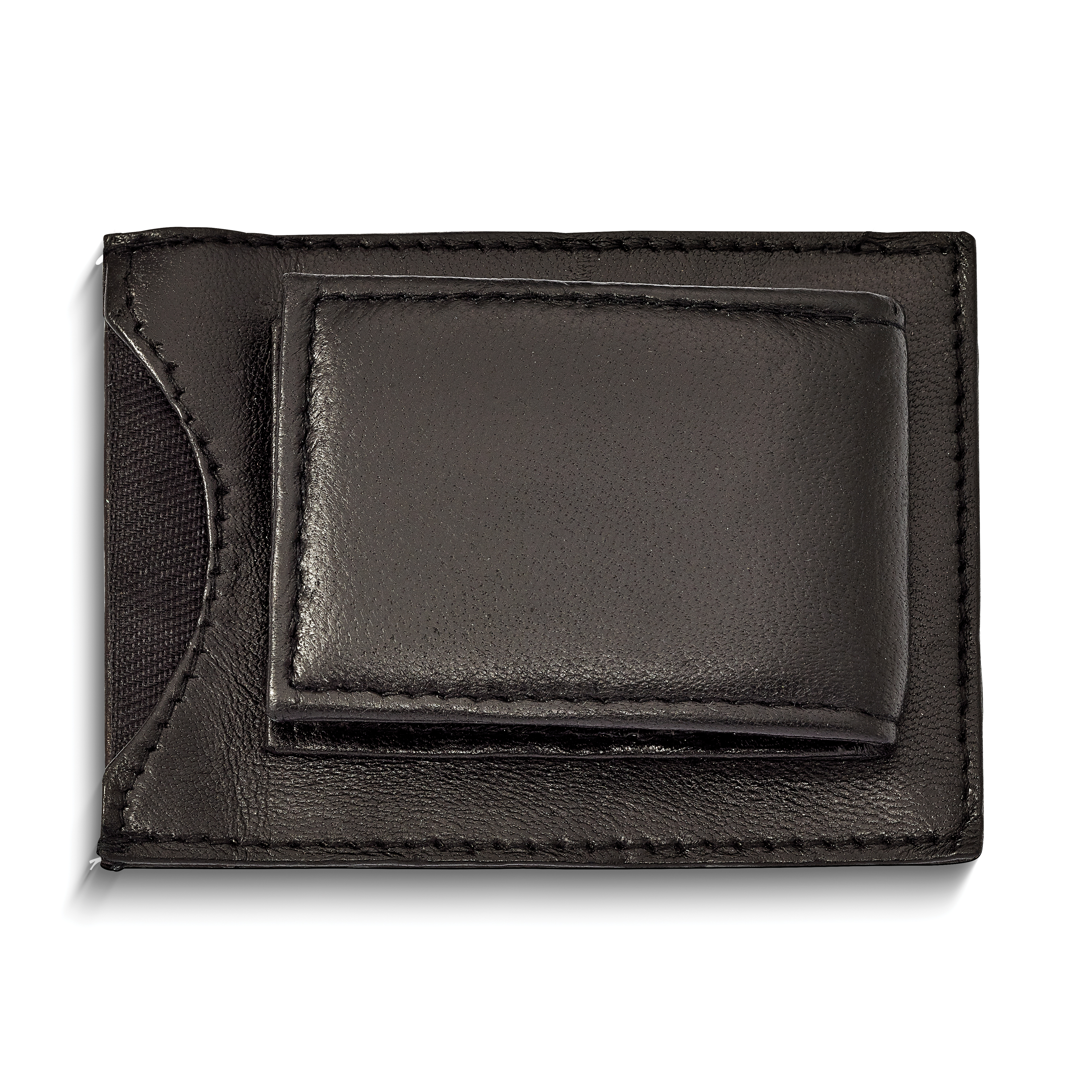 thumbnail image 2 of Unbranded Polished Stainless Steel Money Clip With Diagonal Lines Design - Men's Contemporary Art Style 2 of 5