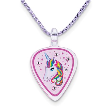 Glass Baron Multicolored Unicorn 18 inch Cord Necklace
