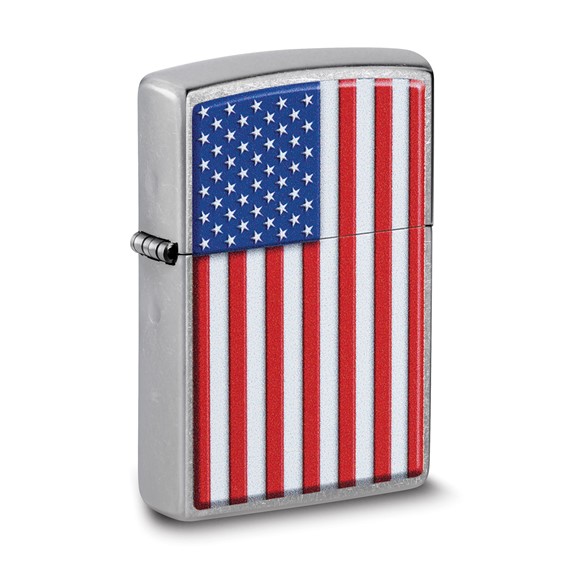 Thin Blue Line American Flag Chrome Zippo Lighter - Thin Blue Line USA