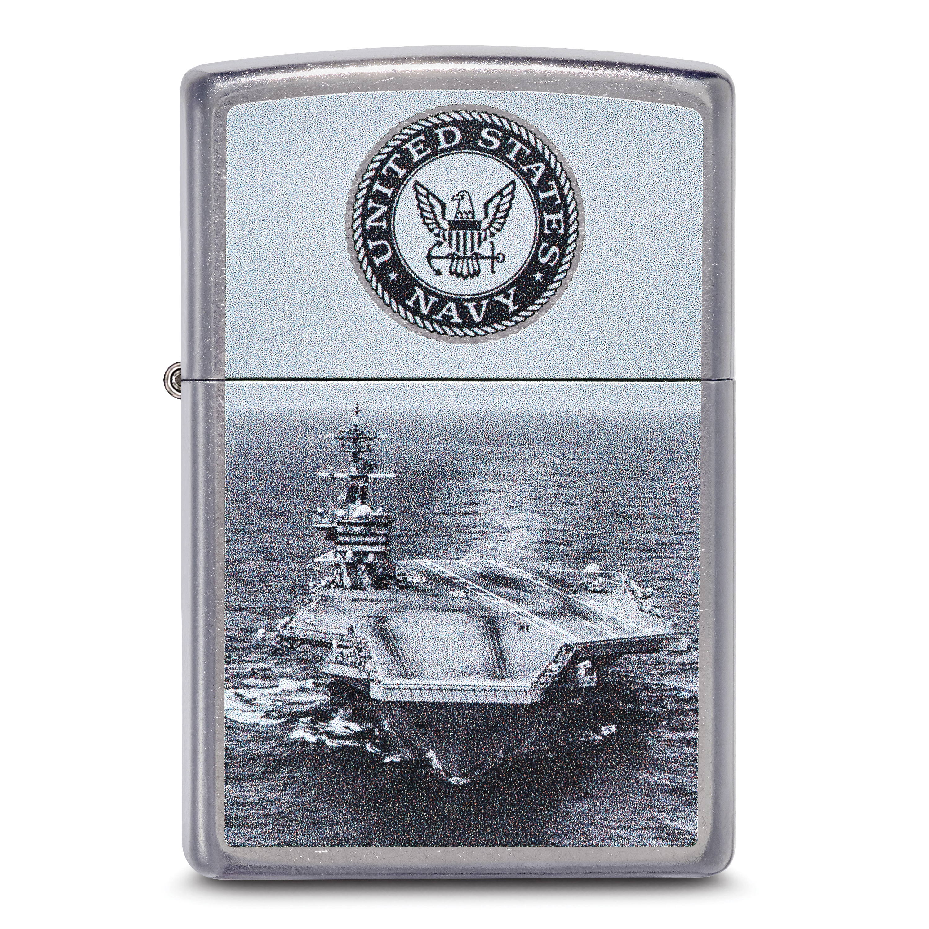Zippo Street Chrome US Navy Aircraft Carrier Lighter - Quality Gold