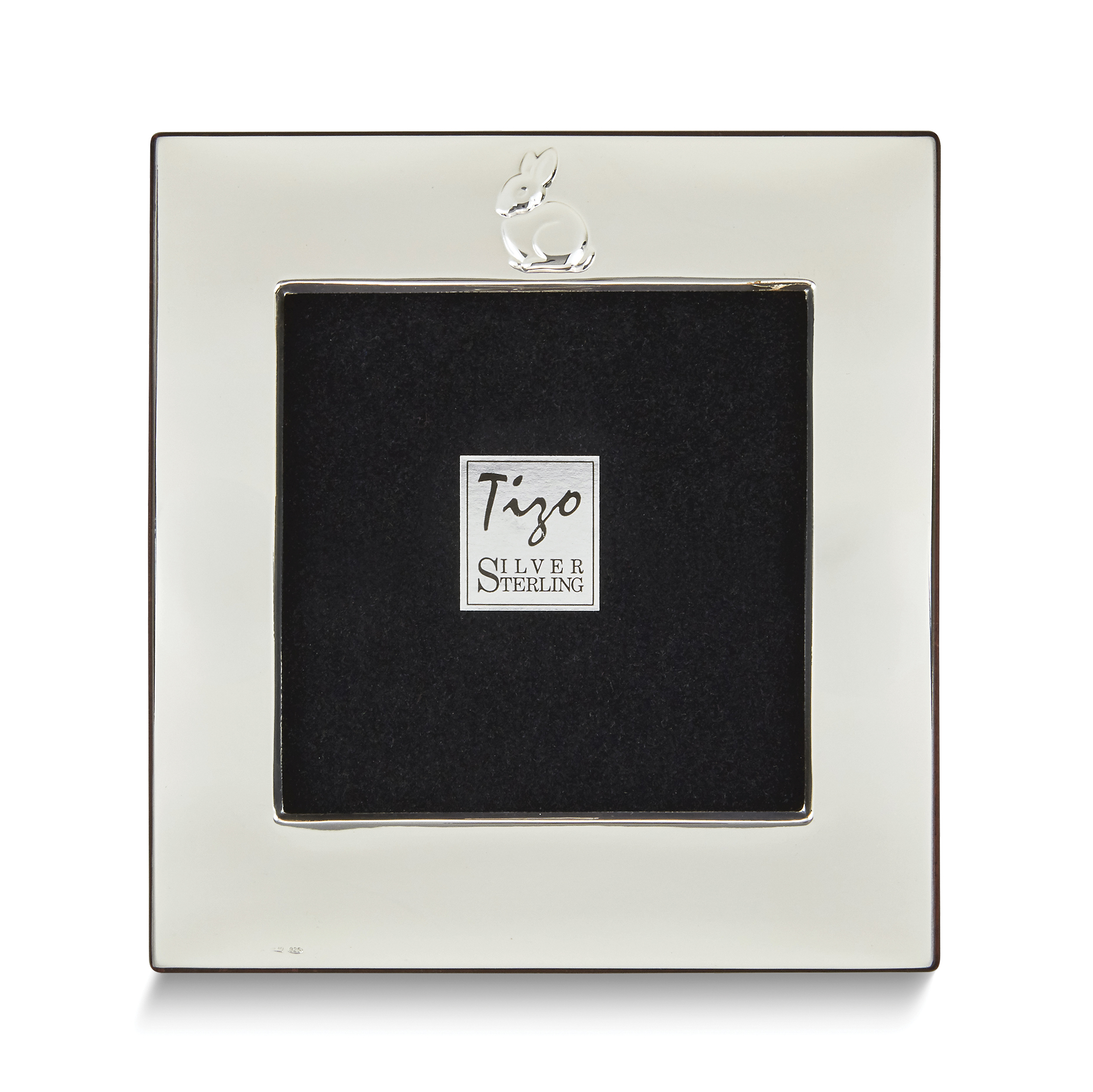 Sterling Silver Bunny Baby 4x4 Photo Frame - Quality Gold
