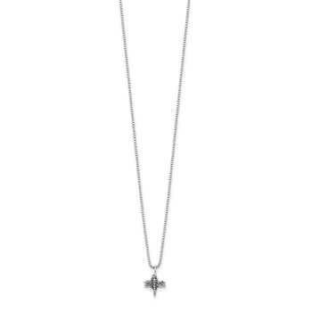 Sterling Silver Antiqued Dragonfly 14 Inch Necklace with Pink Gift Pouch — alternate view