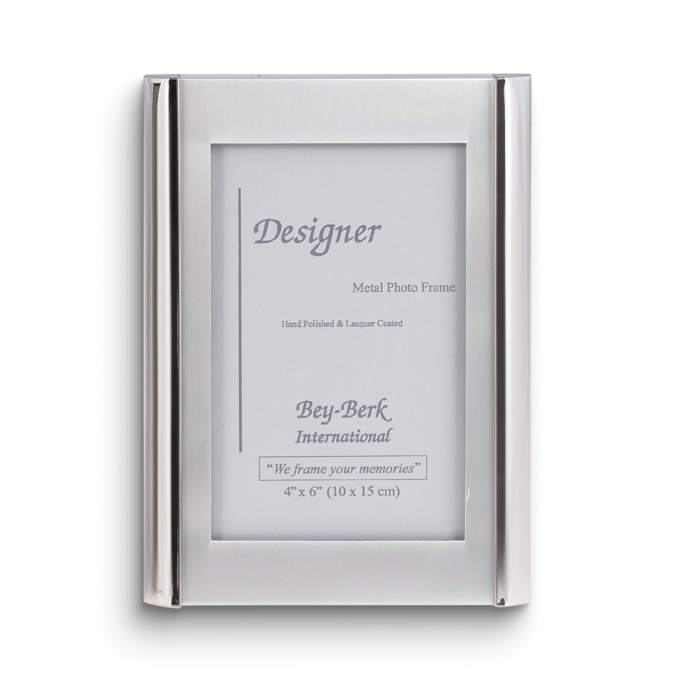 Silver-tone Brushed 4x6 Metal Tarnish Resistant Picture Frame