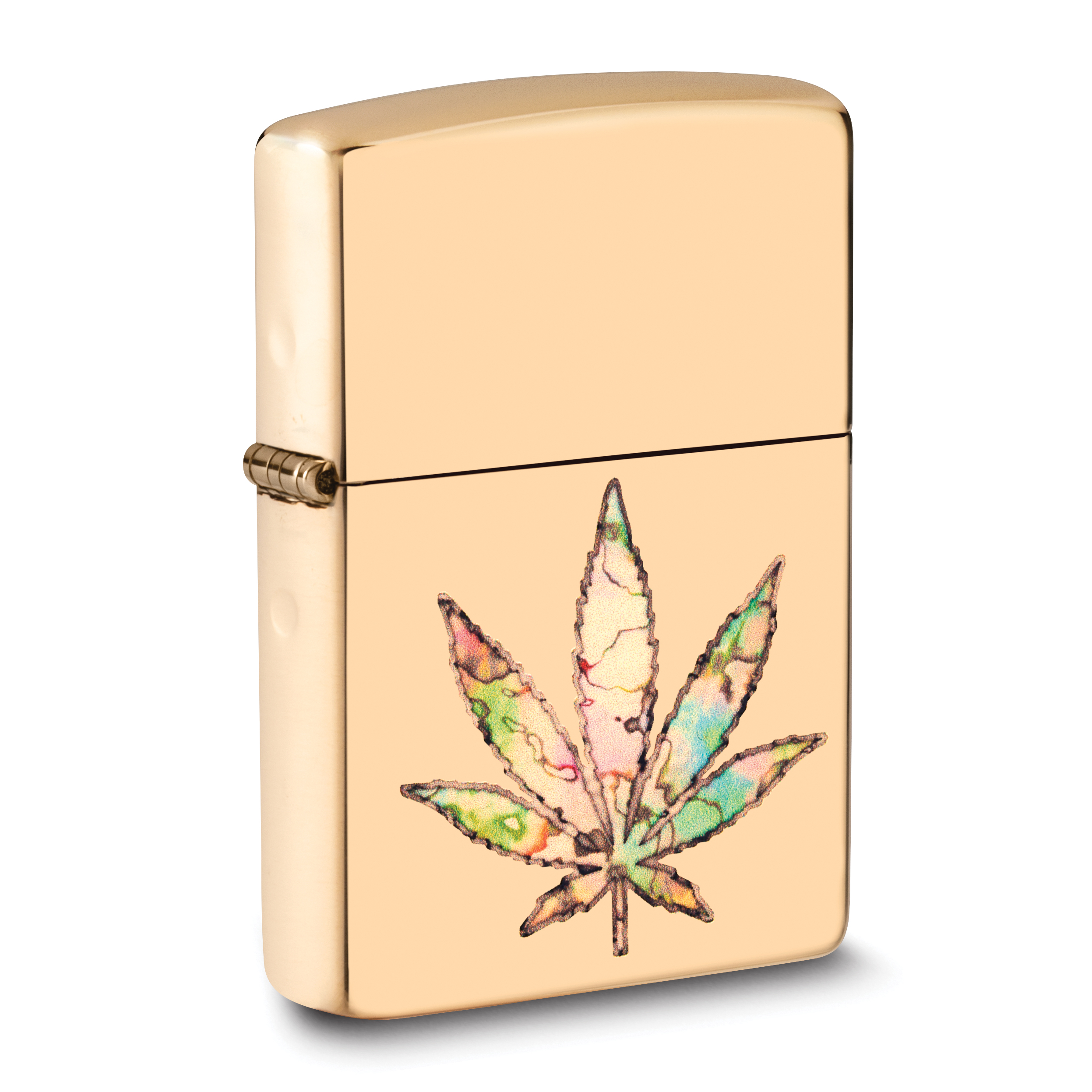 Zippo High Polished Brass Pot Leaf Fusion Design Lighter - Quality