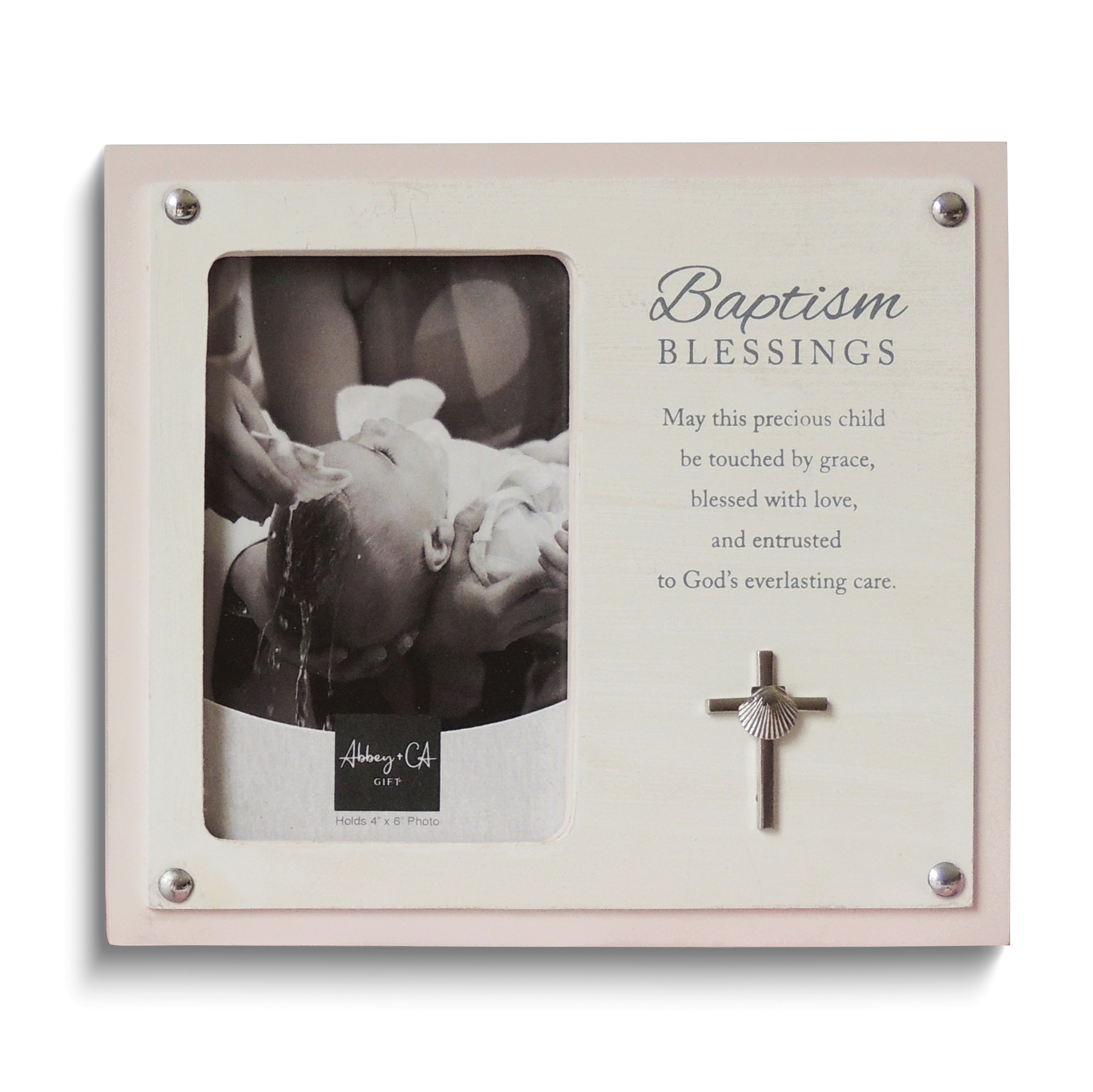 thumbnail image 2 of Baby Boy Baptism Photo Frame - Traditional Cradle Design For Christening Memories 2 of 11