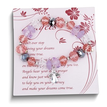Angels Acrylic Stretch Bracelet