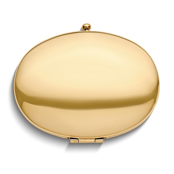 Gold-Tone Oval Compact Mirror - Quality Gold