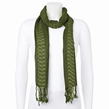 Image of Green Striped Fashion Scarf