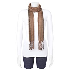 Image of Brown Striped Fashion Scarf