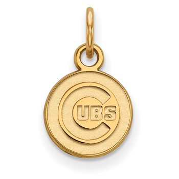 10k Gold Major League Baseball LogoArt Chicago Cubs Extra Small Pendant