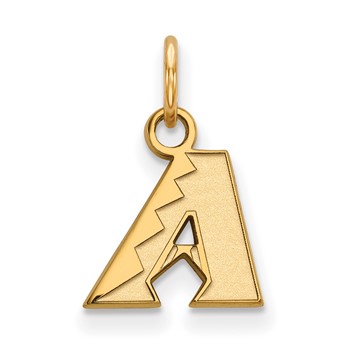 Sterling Silver Gold Plated Major League Baseball LogoArt Arizona Diamondbacks Pendant