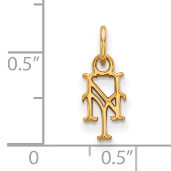 14k Gold Major League Baseball LogoArt New York Mets N-Y Extra Small Pendant — alternate view
