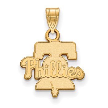 14k Gold Major League Baseball LogoArt Philadelphia Phillies Liberty Bell Small Pendant