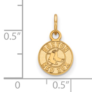 14k Gold Major League Baseball LogoArt Boston Red Sox Extra Small Pendant — alternate view