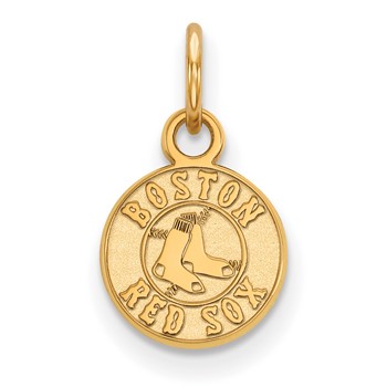 14k Gold Major League Baseball LogoArt Boston Red Sox Extra Small Pendant