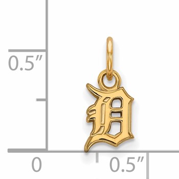 Sterling Silver Gold Plated Major League Baseball LogoArt Detroit Tigers Extra Small Pendant — alternate view