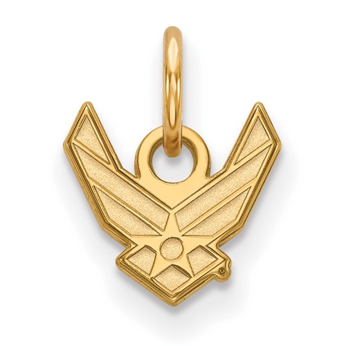 Sterling Silver Gold-pltd LogoArt U.S. Air Force XS Pendant
