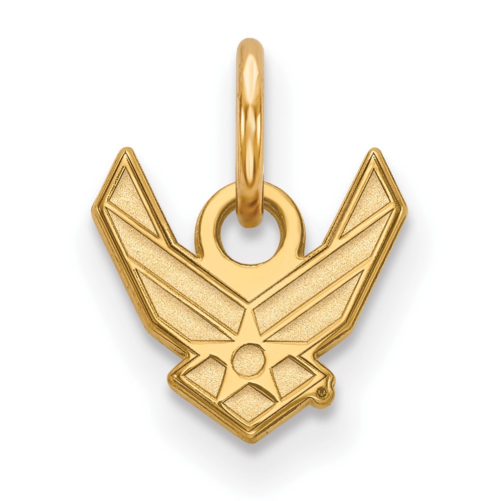 Sterling Silver Gold-pltd LogoArt U.S. Air Force XS Pendant