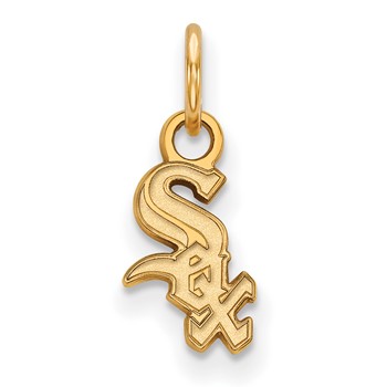 14k Gold Major League Baseball LogoArt Chicago White Sox Script Pendant