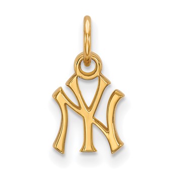 10k Gold Major League Baseball LogoArt New York Yankees N-Y Extra Small Pendant