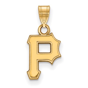 14k Gold Major League Baseball LogoArt Pittsburgh Pirates Letter P Small Pendant