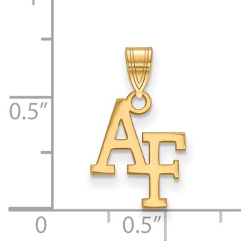 10k Gold LogoArt United States Air Force Academy A-F Small Pendant — alternate view