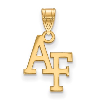10k Gold LogoArt United States Air Force Academy A-F Small Pendant