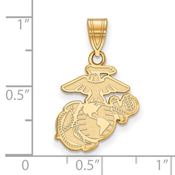 10ky Medium U.S. Marine Corps Pendant — alternate view