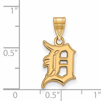 14k Gold Major League Baseball LogoArt Detroit Tigers Letter D Medium Pendant — alternate view