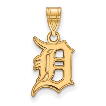 14k Gold Major League Baseball LogoArt Detroit Tigers Letter D Medium Pendant
