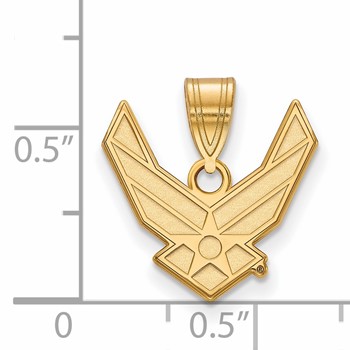 Sterling Silver Gold-plated LogoArt U.S. Air Force Medium Pendant — alternate view