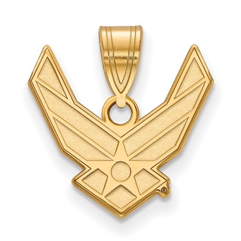 Sterling Silver Gold-plated LogoArt U.S. Air Force Medium Pendant
