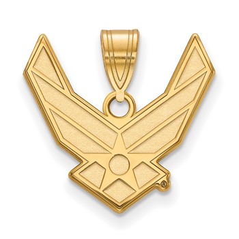 Sterling Silver Gold-plated LogoArt U.S. Air Force Large Pendant