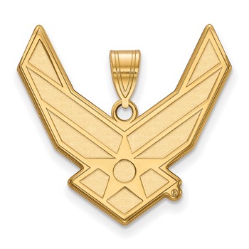 Sterling Silver Gold-plated LogoArt U.S. Air Force Extra Large Pendant