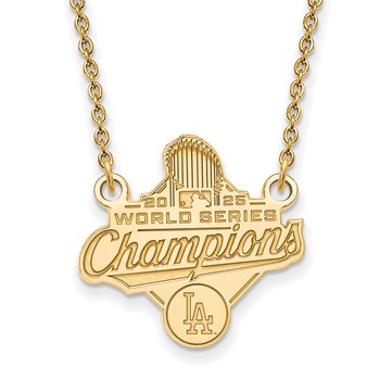 GP 2025 World Series Champions Los Angeles Dodgers Small Pendant w/ Neckla