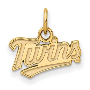 14k Gold Major League Baseball LogoArt Minnesota Twins T-C Extra Small Pendant