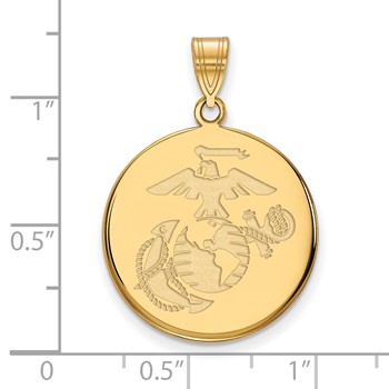 10ky Large U.S. Marine Corps  Disc Pendant — alternate view