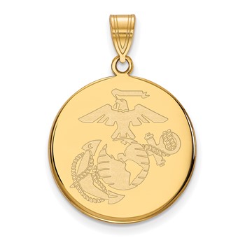 10ky Large U.S. Marine Corps  Disc Pendant