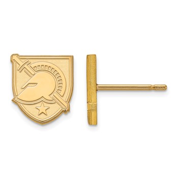 14k Gold LogoArt U.S. Military Academy Letter A Extra Small Post Earrings