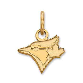 14k Gold Major League Baseball LogoArt Toronto Blue Jays Bird and Leaf Extra Small Pendant