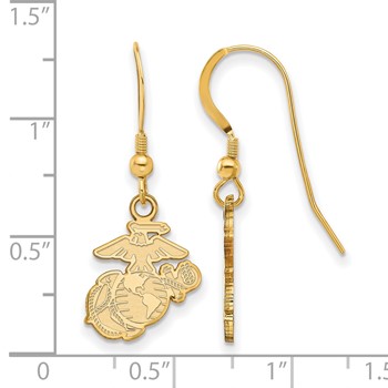 10ky U.S. Marine Corps Post Earrings — alternate view