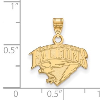 10k Gold LogoArt United States Air Force Academy Falcons Small Pendant — alternate view