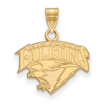 10k Gold LogoArt United States Air Force Academy Falcons Small Pendant
