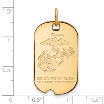 14ky U.S. Marine Corps Large Dog Tag — alternate view