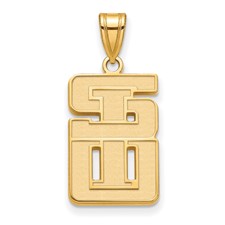 14k Yellow Gold Southern Illinois U. Small  10k Yellow Gold Southern Illinois U. Small Pendant display picture 1