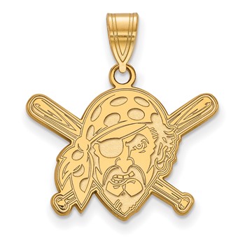 14k Gold Major League Baseball LogoArt Pittsburgh Pirates Buccaneer Medium Pendant