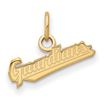 10k Gold Major League Baseball LogoArt Cleveland Guardians Extra Small Pendant